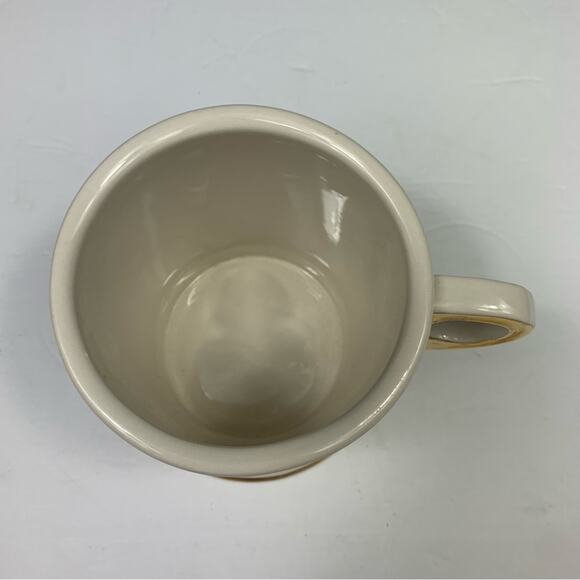 Anthropologie Monogram White Gold Letter C Initial Coffee Tea Mug Shaving Cup - Picture 5 of 5